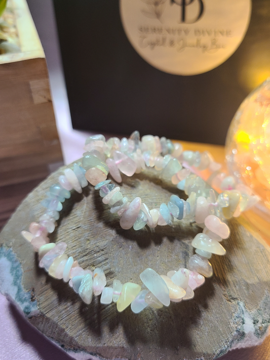 Morganite Chip Bracelet